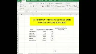How to Less Discount Percentage in Excel