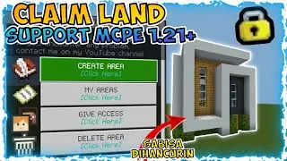 CARA MENGAKTIFKAN LAND PROTECTION / LAND CLAIM DI MCPE 1.21+ | Addon Claim Land Support 1.21