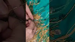 Как собрать стеклярус на платье? 