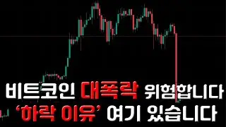 비트코인 위험합니다 대폭락 시작 입니다