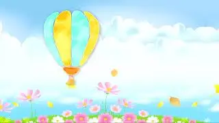 Hot Air Balloon Animation Video | Air Balloon Cartoon Video |  Air Balloon Animation