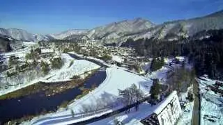 Snow Aerial Footage in Japan