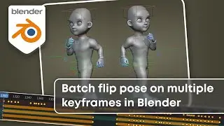 Automatically flip animation poses on multiple keyframes in Blender. Quick Tutorial.