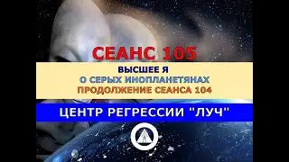 105 ВЫСШЕЕ Я О СЕРЫХ ПРИШЕЛЬЦАХ И МНОГОЕ ДРУГОЕ. ПРОДОЛЖЕНИЕ СЕАНСА 104. ЦЕНТР РЕГРЕССИИ ЛУЧ