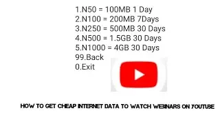 How To Get Cheap Internet Data To Watch Webinars On YouTube