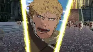 The final conflict between Raphael and Edelgard, in every timeline