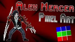 Drawing ALEX MERCER from PROTOTYPE in PIXEL ART.