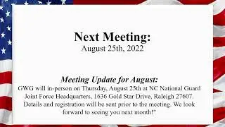 July NCGWG Meeting