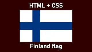 Finland Flag HTML CSS | HTML CSS Flag design Tutorial