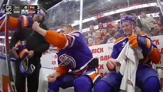 Corey Perry fights Joel Farabee - [ Both Broadcasts ]