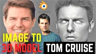 Facebuilder Blender Tutorial | Tom Cruise 3D Model | Image to 3D Model | Blender Tutorial