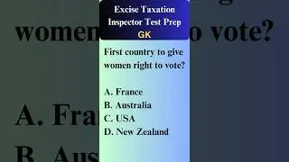 Excise and Taxation Inspector Test Preparation General Knowledge MCQs