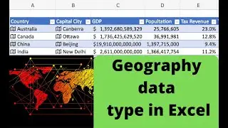 Geography data type in Excel