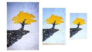 cara membuat kolase bunga sakura dari limbah plastik #kolase #diy #kolaselimbahplastik