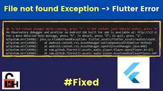 File Not Found Exception - Flutter Error [Error Solved 100%] - (Flutter Tutorials)