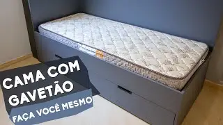 COMO FAZER UMA CAMA DE SOLTEIRO COM GAVETÃO