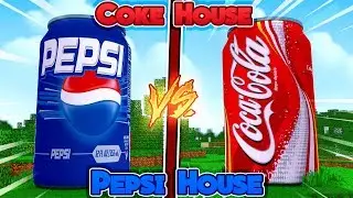 Minecraft - COKE HOUSE vs PEPSI HOUSE!!