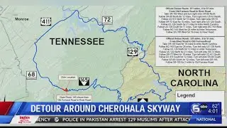 Detour around Cherohala Skyway in Tellico Plains