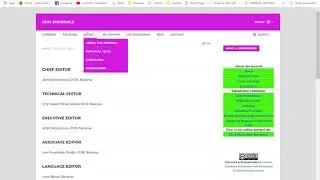 OJS 3 Journal Editorirail board update and Menu addition