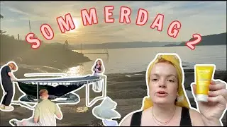 Sommervlog dag 2 - trampoline-bygging, bading og skincare!!