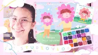 How I made a SECRET SHOP / Unboxing Magicfly JELLY GOUACHE / Ilaria Pops DTIYS / ART STUDIO VLOG