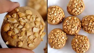 Only 3 Ingredient Peanut Butter Cookies Recipe in Kadhai | No Oven Easy Vegan Peanut Butter Cookies