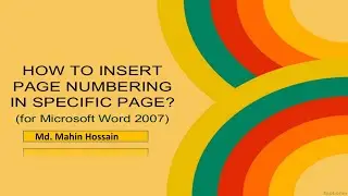 How to insert different page numbers in Word | Multiple Page Numbers in bangla MS Word 2010