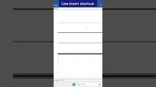insert line shortcut Keys in word 