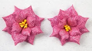DIY foam flowers idea | Foam sheet craft ideas | Beautiful flowers for decoration #foamiranflowers
