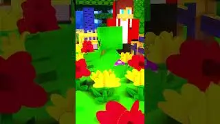 JJ and Mikey One Kick Challenge in Minecraft #shorts
