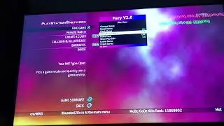 [MW2/PS3] FURY V2.0 By:Zeam Non-Host Mod Menu