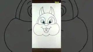 How to Draw a Squirrel Face | Easy Drawing for Kids 