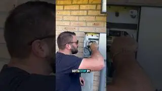 Repairing an apartment building meter bank. Simon Electric