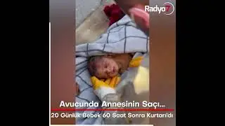 Avucunda Annesinin Saçı… 20 Günlük Bebek 60 Saat Sonra Kurtarıldı. 