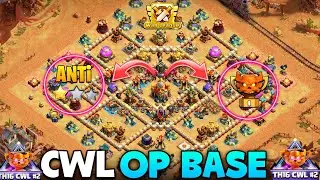 CHAMPION LEAGUE OP CWL BASE WITH LINK| TOWN HALL16 CWL BASE|ANTI 2 STAR WAR BASE LINK -TH16