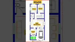 25x50 House Design 2D| 