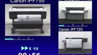 Print  Speed Comparison iPF755 vs T1100