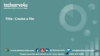 7 Create a text file