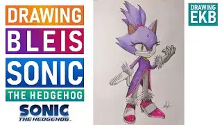 Рисование Кошка Блейз | Drawing Bleis - Sonic the Hedgehog