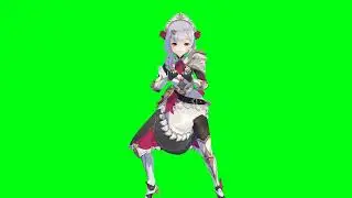 [MMD Genshin Impact] Noelle (Green Screen)