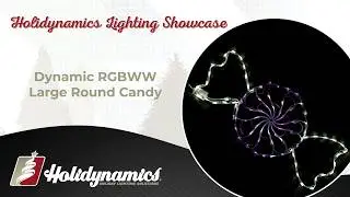 Dynamic RGBWW Large Round Candy Demo | Color-Changing Holiday Display Piece