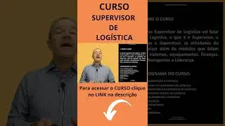 Curso Supervisor de Logística com certificado  #shorts