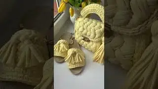 Сумка «Зефирка» и тапочки на джутовой подошве💛. Оригинальный набор на лето👌