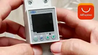 Добротное защитное реле контроля напряжения и тока TOMZN TOVPD1-63VAE со счетчиком электроэнергии