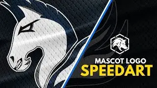 PEGASUS MASCOT LOGO | SPEEDART | PHOTOSHOP | @iCarlosFA