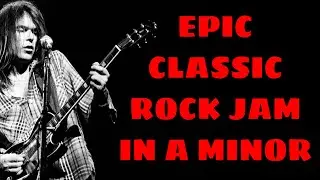 Epic Rock Jam Track in Am | CSNY Style Guitar Backing Track (65 BPM)