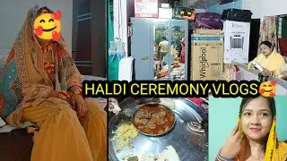Haldi ceremony vlogs| Haldi special vlogs| Aloo gosht recipe| Dawat vlog| wedding vlogs|#haldi #vlog
