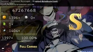 ᴴᴰ Osu! | Demetori - Emotional Skyscraper ~ World's End [ignore's Hard] | No Mods | 100.00% Accuracy