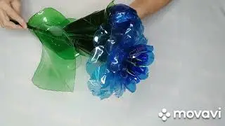Фантазийный цветок из пластиковых бутылок 🥀#мкцветы#