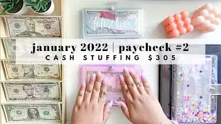 cash envelope stuffing | sinking funds | january paycheck #2 | low income